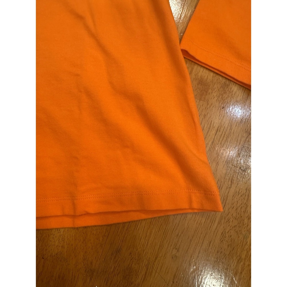 D & CO. Orange Mock Neck Long Sleeve Pullover Tee Size 1X Cotton Fall - Picture 5 of 10